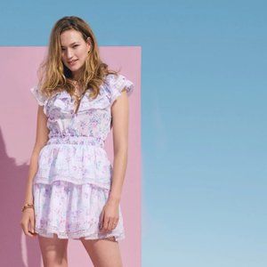 LoveShackFancy x Target "Lou" ruffle dress with lace trim. Size S, new with tags